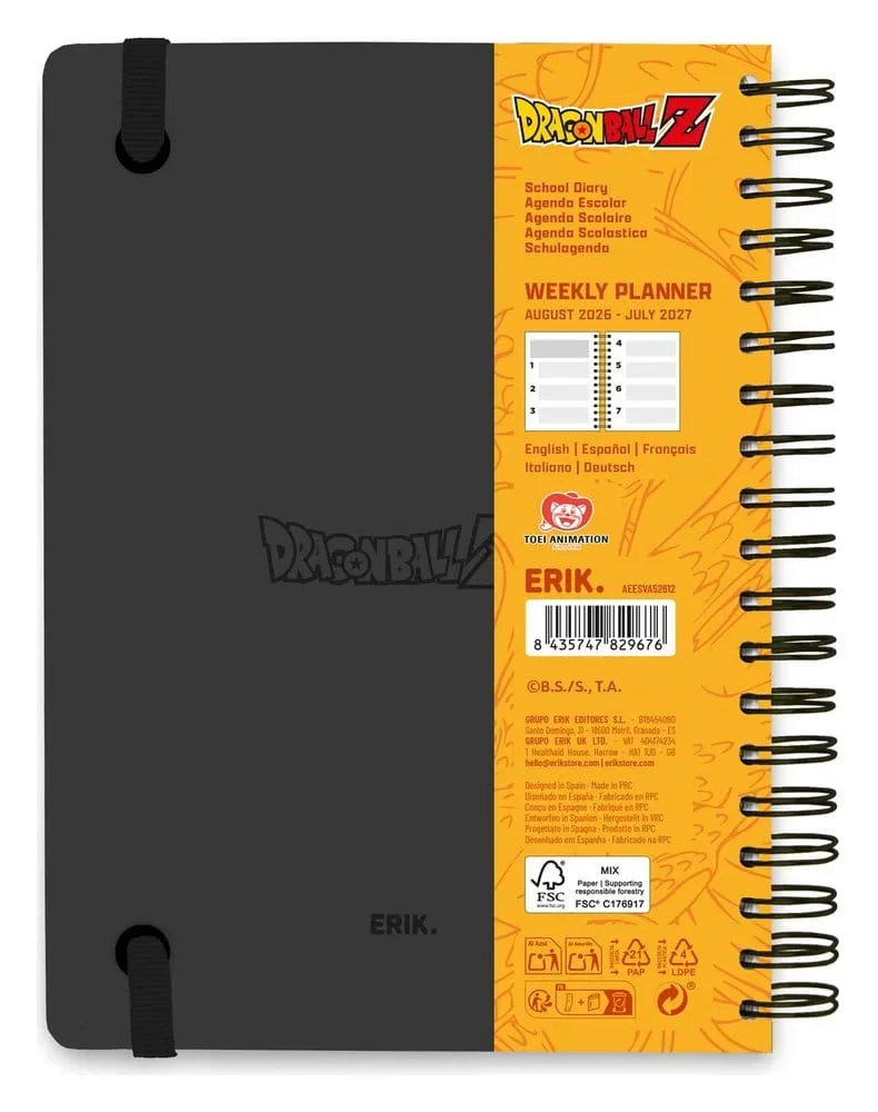 Dragon Ball School Diary – Weekly Planner 2026/2027 A5 3