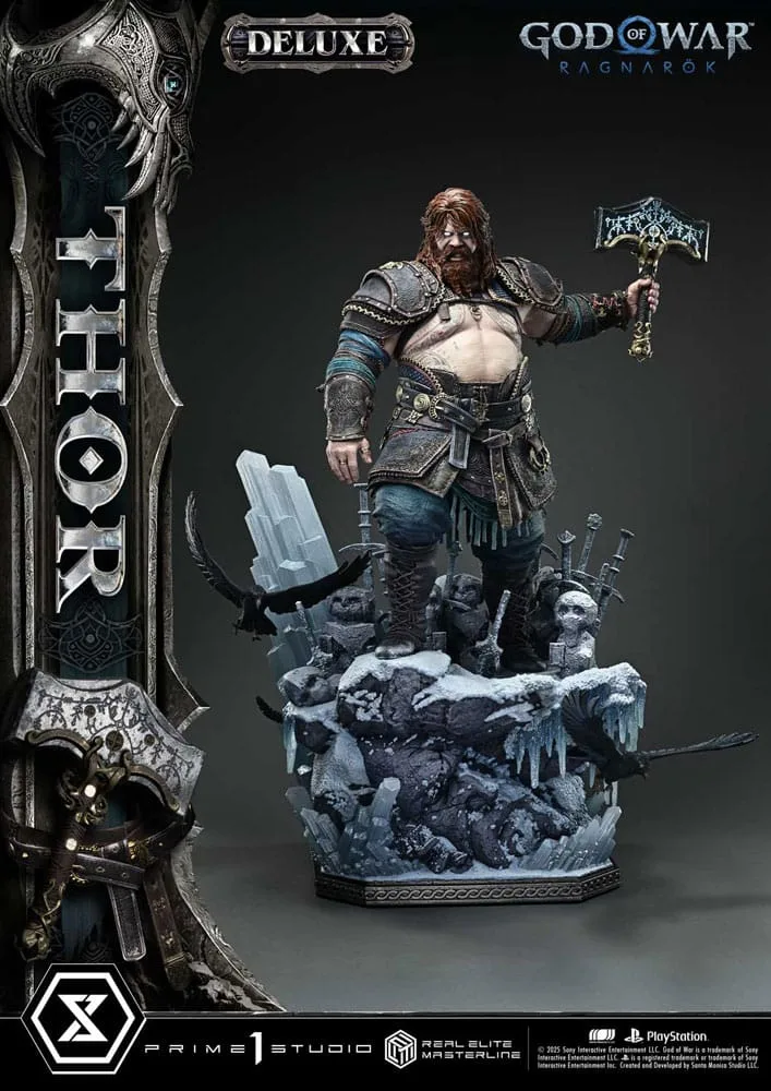 God of War Ragnarök Statue – Thor Deluxe Bonus 1/3 105 cm