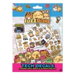 Fuzzballs Tech Sticker Pack – 4 Reusable Vinyl Sheets 3