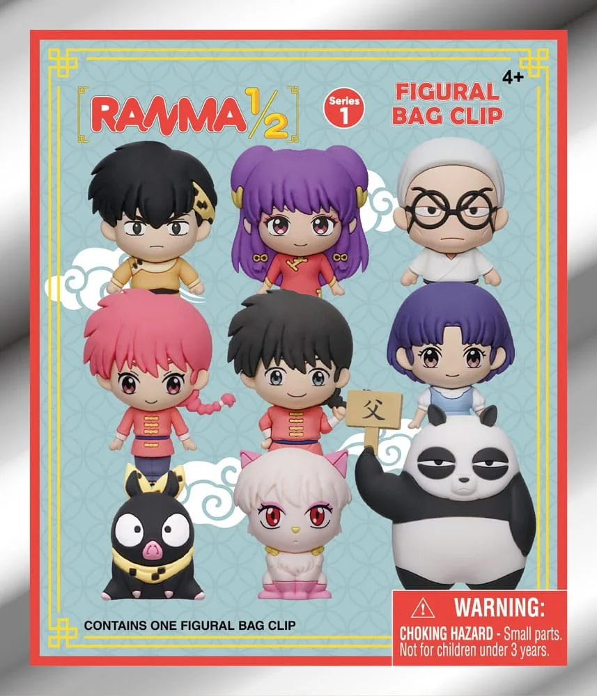 Ranma 1/2 PVC Bag Clips – Series 1 Display of 24 2