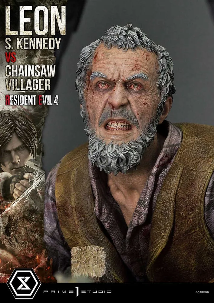 Resident Evil 4 Statue – Leon vs. Chainsaw Villager 76 cm 15