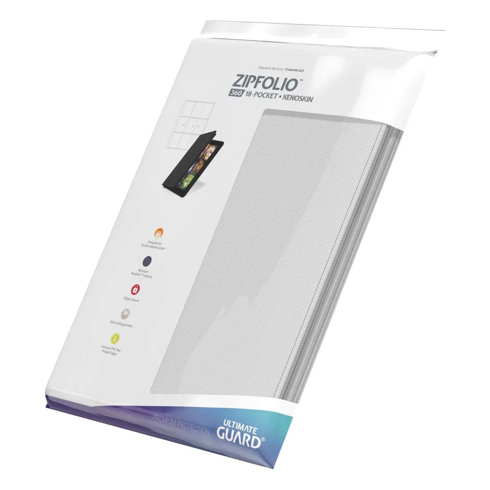 Ultimate Guard Card Binder – White Zipfolio 360 Xenoskin 8