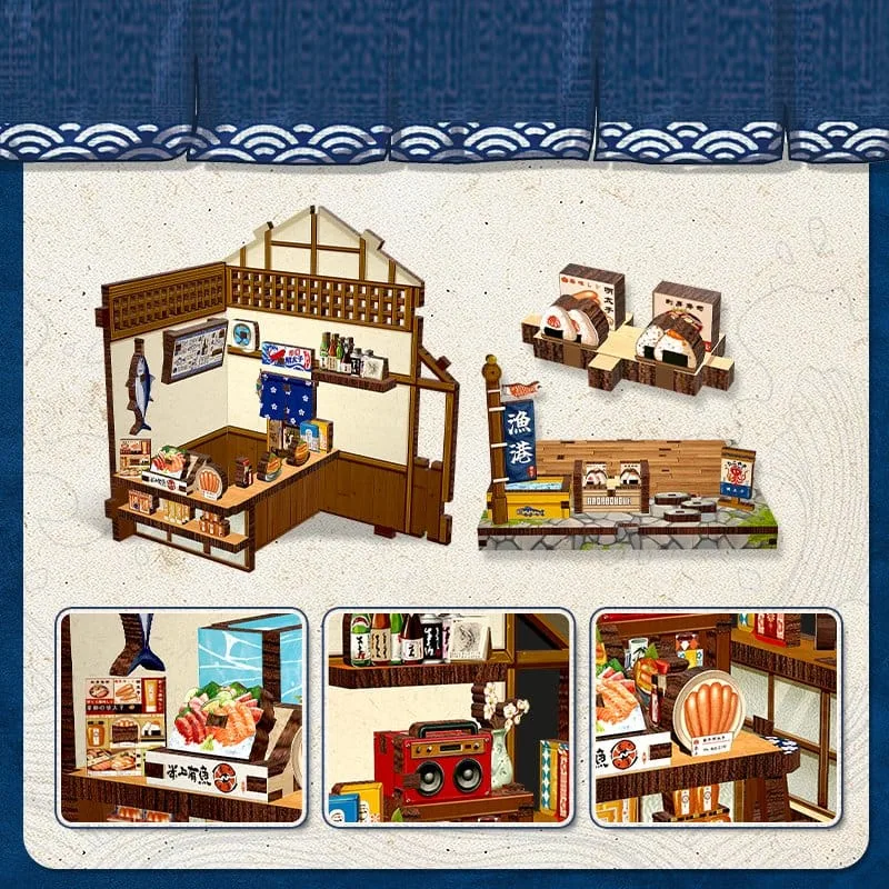 Fukuoka Mentaiko Kitchen Model Kit – Miniature House 11 x 9 cm 4