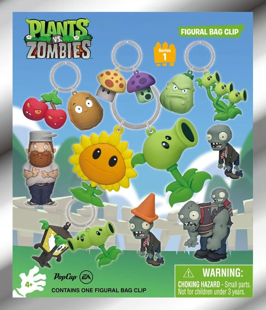 Plants vs. Zombies Bag Clips – Series 1 Display of 24 3
