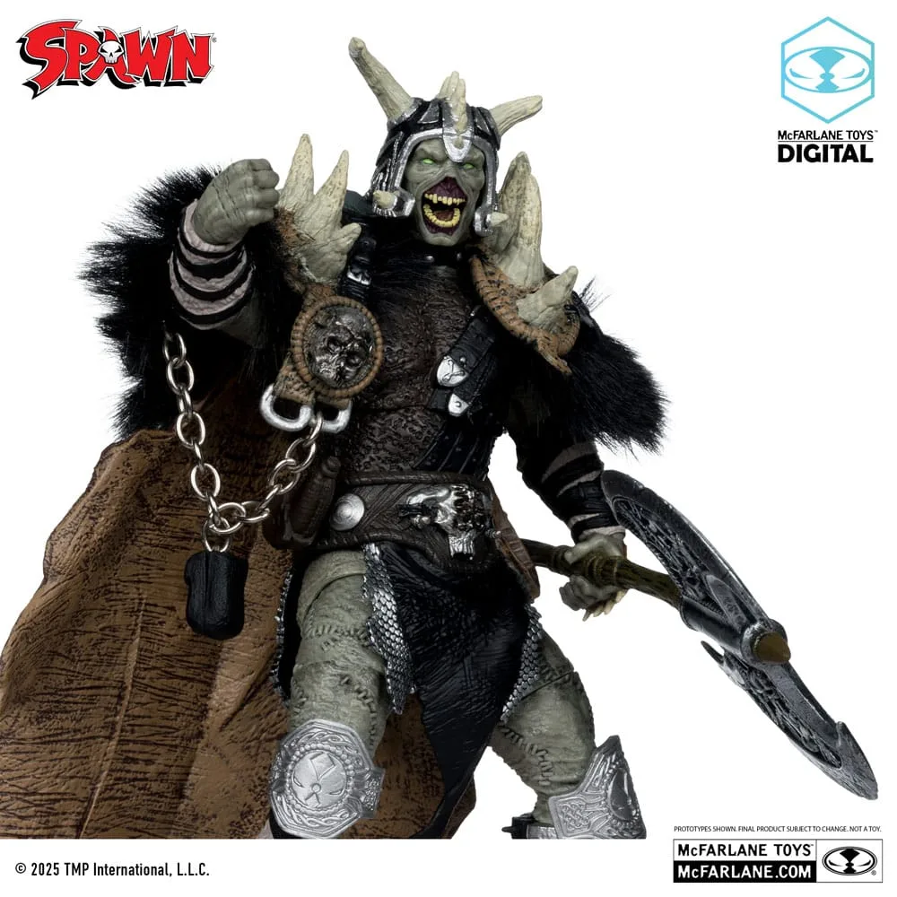 Spawn Actionfigur – Bloodaxe mit Pferd Gold Label 18 cm 3