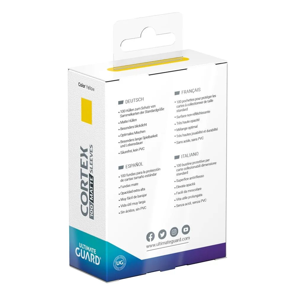 Ultimate Guard Card Sleeves – Cortex Matte Yellow 66 x 91 mm 4