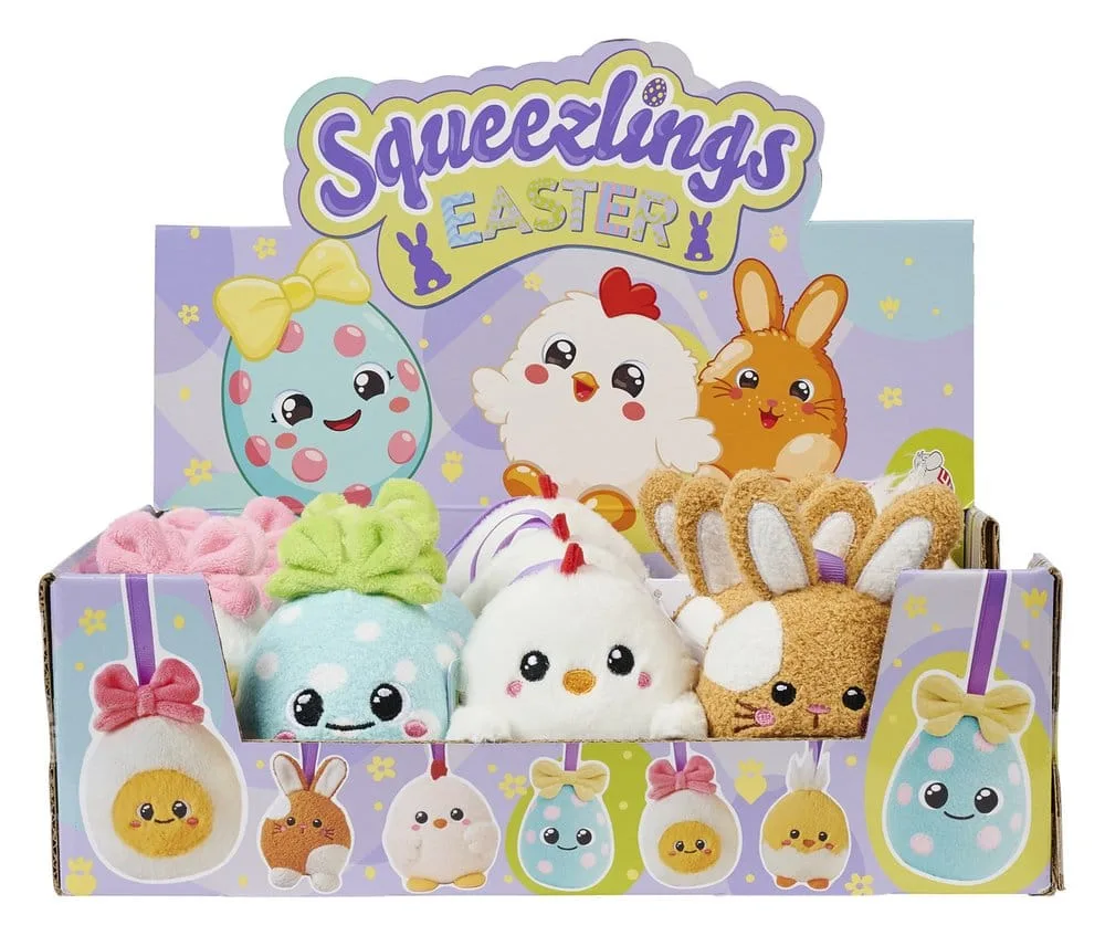 Squeezlings Plush Figures – Easter Assortment Display of 20 3