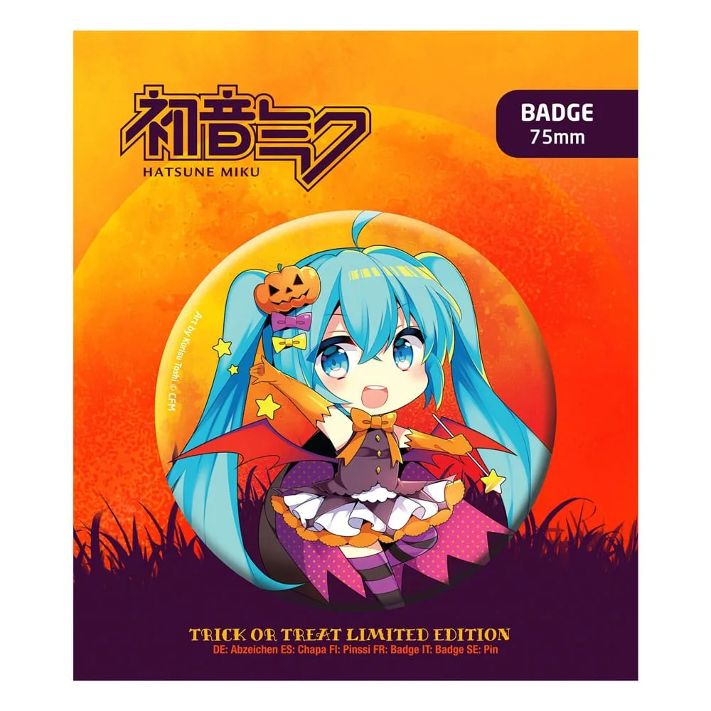 Hatsune Miku Pin Badge – Halloween Limited Edition 75 mm