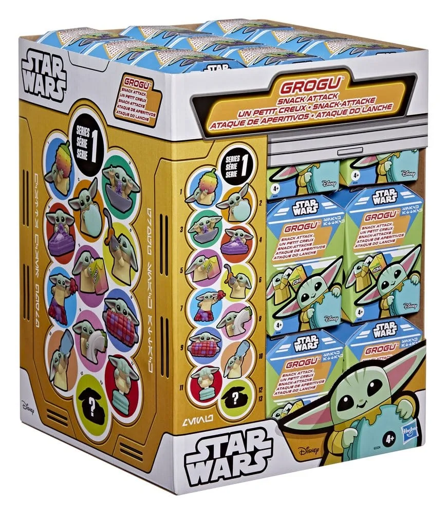 Star Wars Mini Figures – Grogu Snack Attack Series 1 Display of 24 4 cm