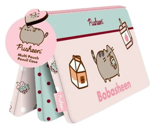 Pusheen Pencil Case – Sips 3-Compartment Display of 6