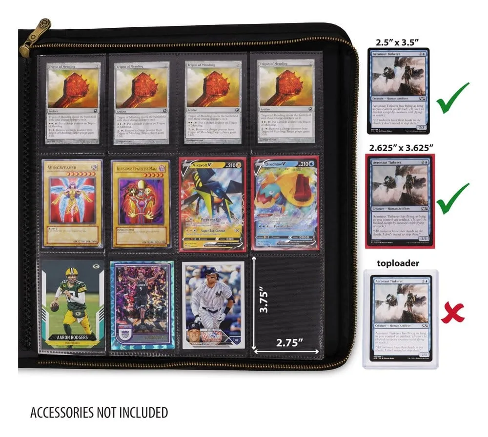 Enhance TCG Trading Card Album – Black 624-Card Capacity