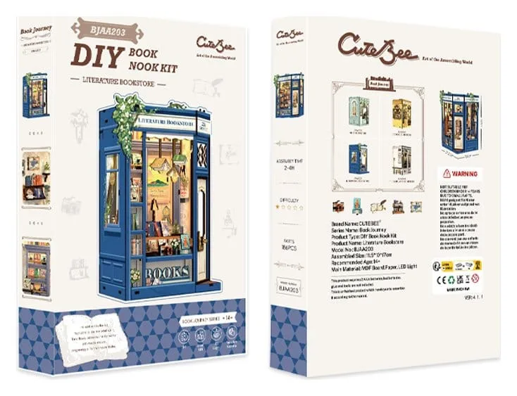 Literature Bookstore Book Nook – CuteBee 17 x 12 cm 4
