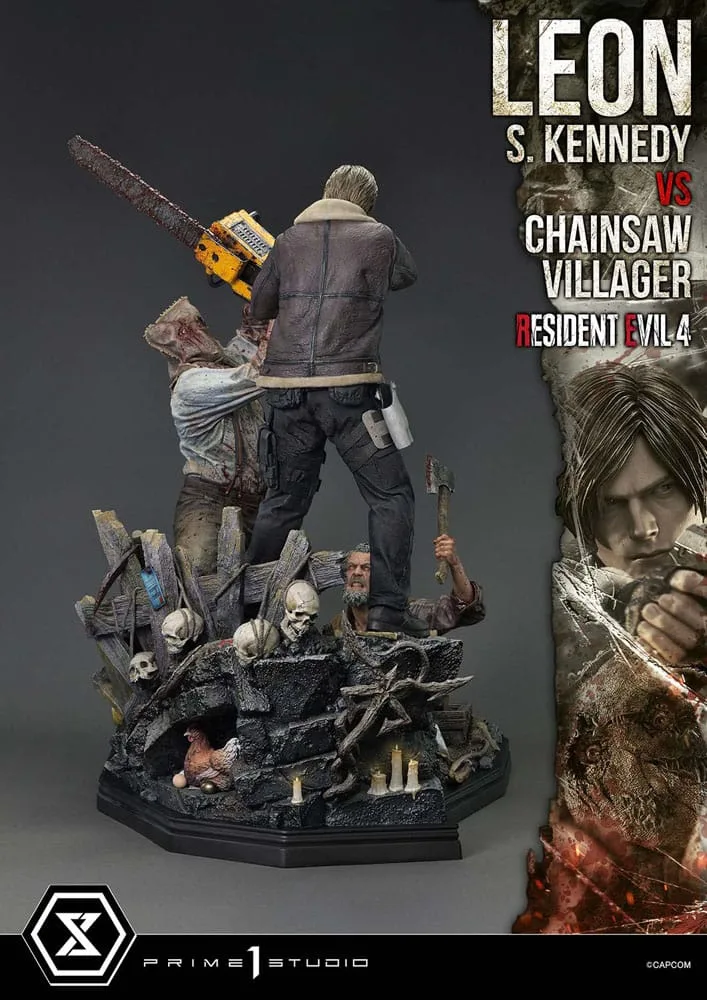 Resident Evil 4 Statue – Leon vs. Chainsaw Villager 76 cm 11