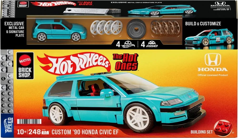 Hot Wheels Building Set – Custom 1990 Honda Civic EF 1:32 7