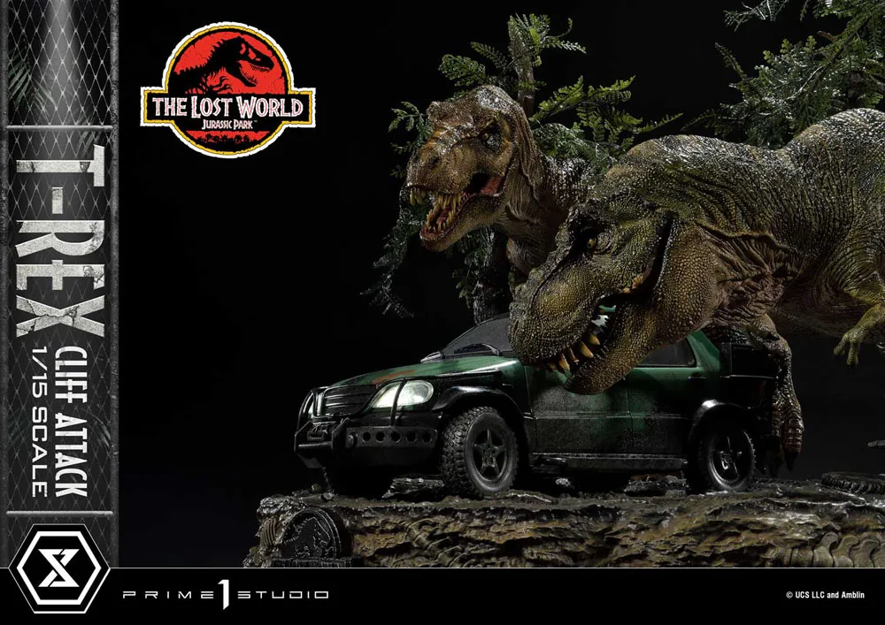 Jurassic Park Statue – Lost World T-Rex Cliff Attack Bonus 53 cm 13