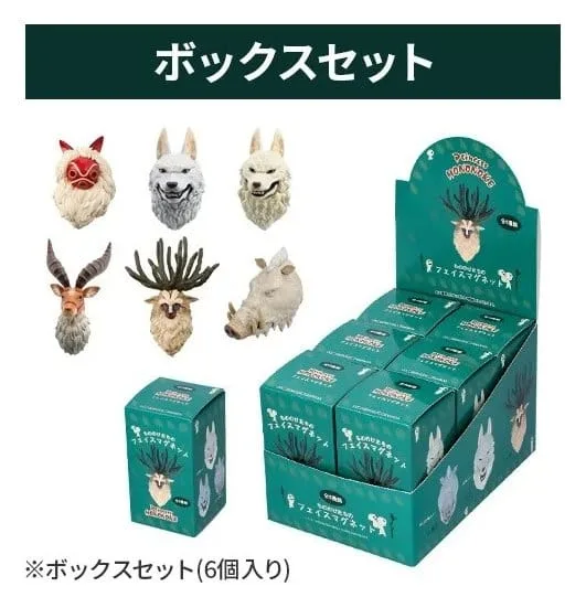 Princess Mononoke 3D-Magnete – Überraschungsbox mit 6 Stück 3