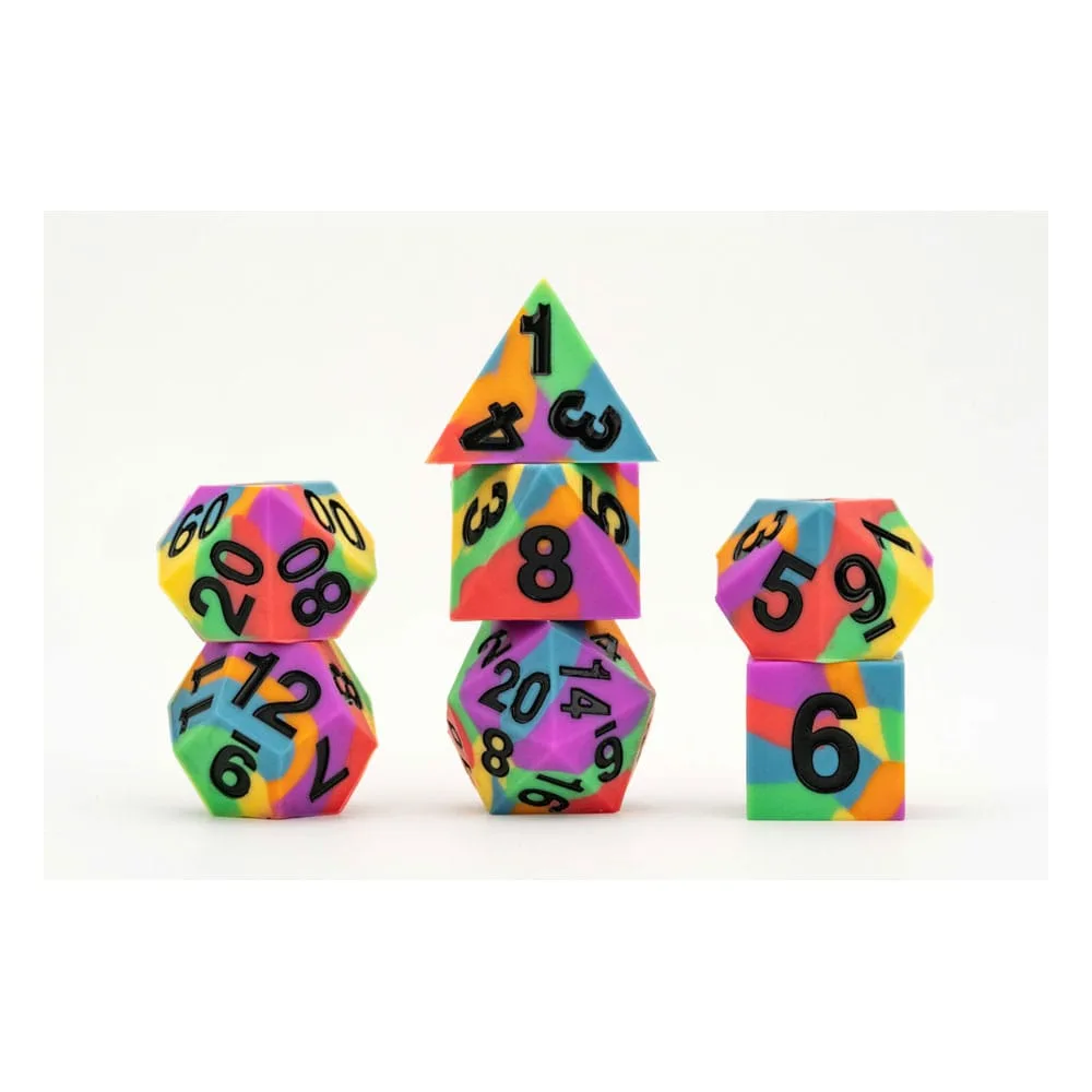 Pride Dice Set – FanRoll Rainbow Flag 16 mm