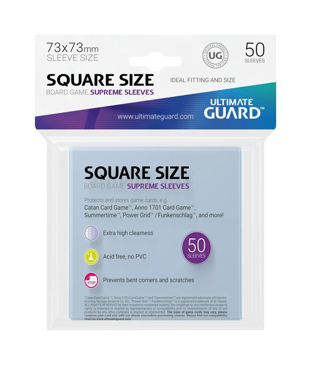 Ultimate Guard Card Sleeves – Supreme Square 50-Pack 73 x 73 mm 1