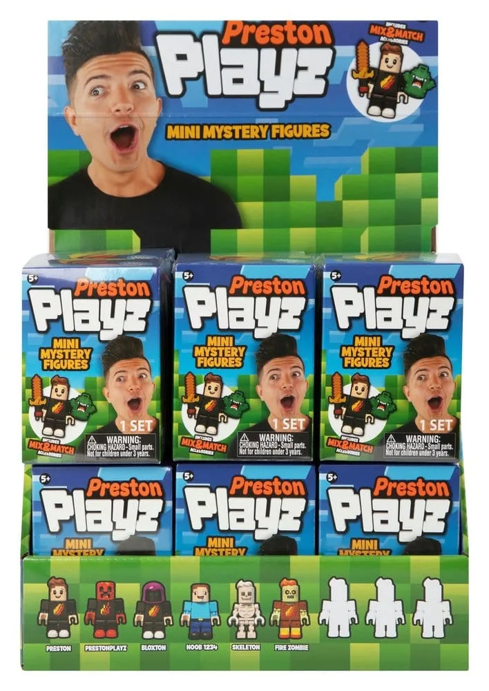 Preston Playz Mini Figures – Series 1 Blind Box Display of 12