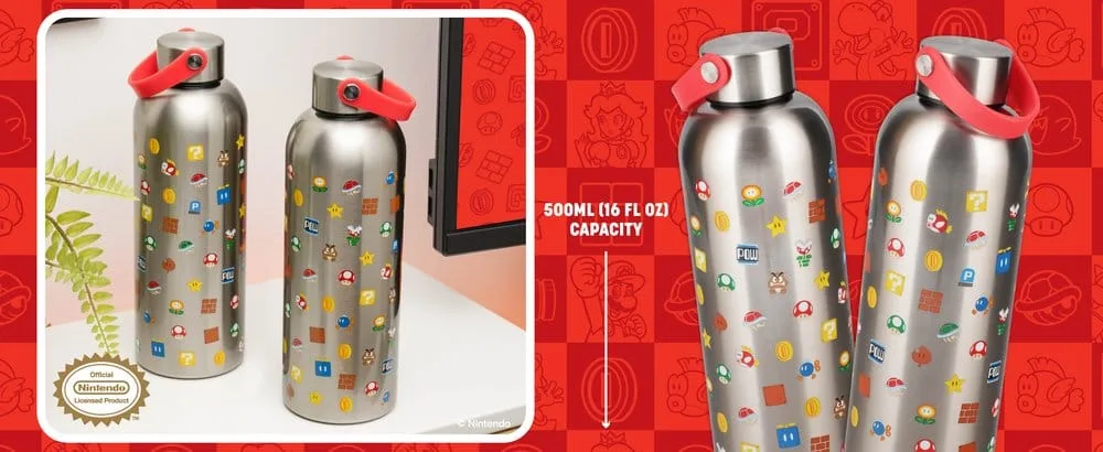 Super Mario Metal Water Bottle – Carry Loop 2