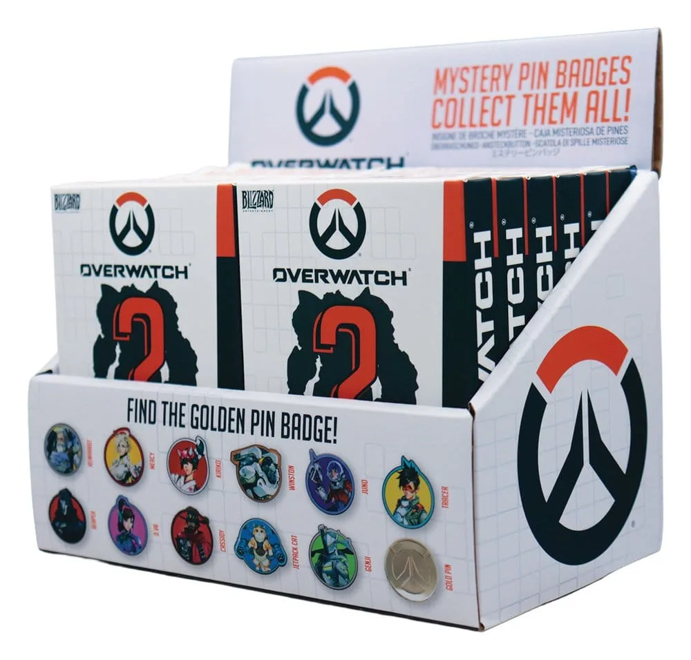 Overwatch Mystery Pin Badges – 12 Blind Box Display