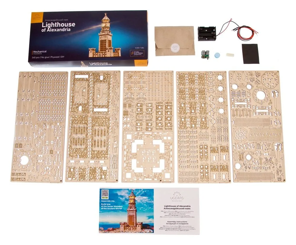Lighthouse of Alexandria Model Kit – Ugears Wooden Edition 4