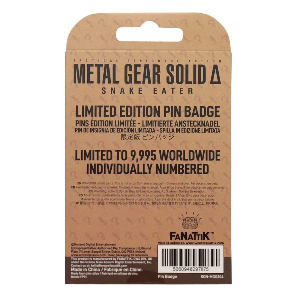 Metal Gear Solid Delta Pin Badge – Limited Edition FOX 50 x 36.2 mm 2