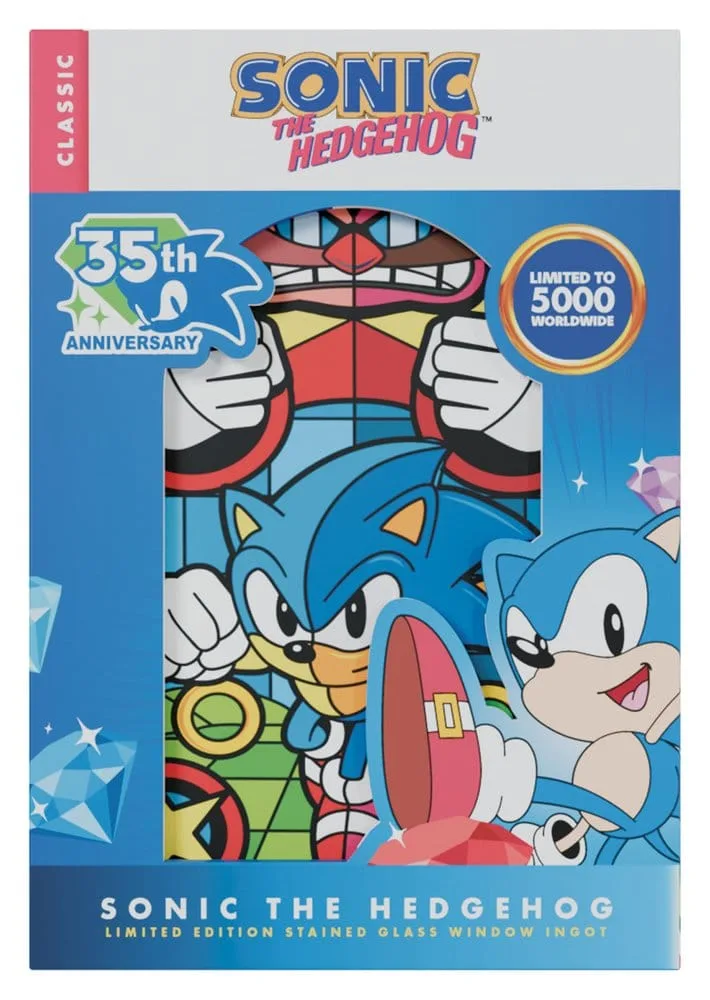 Sonic the Hedgehog Ingot – Stained Glass Style 10 x 6 cm 5