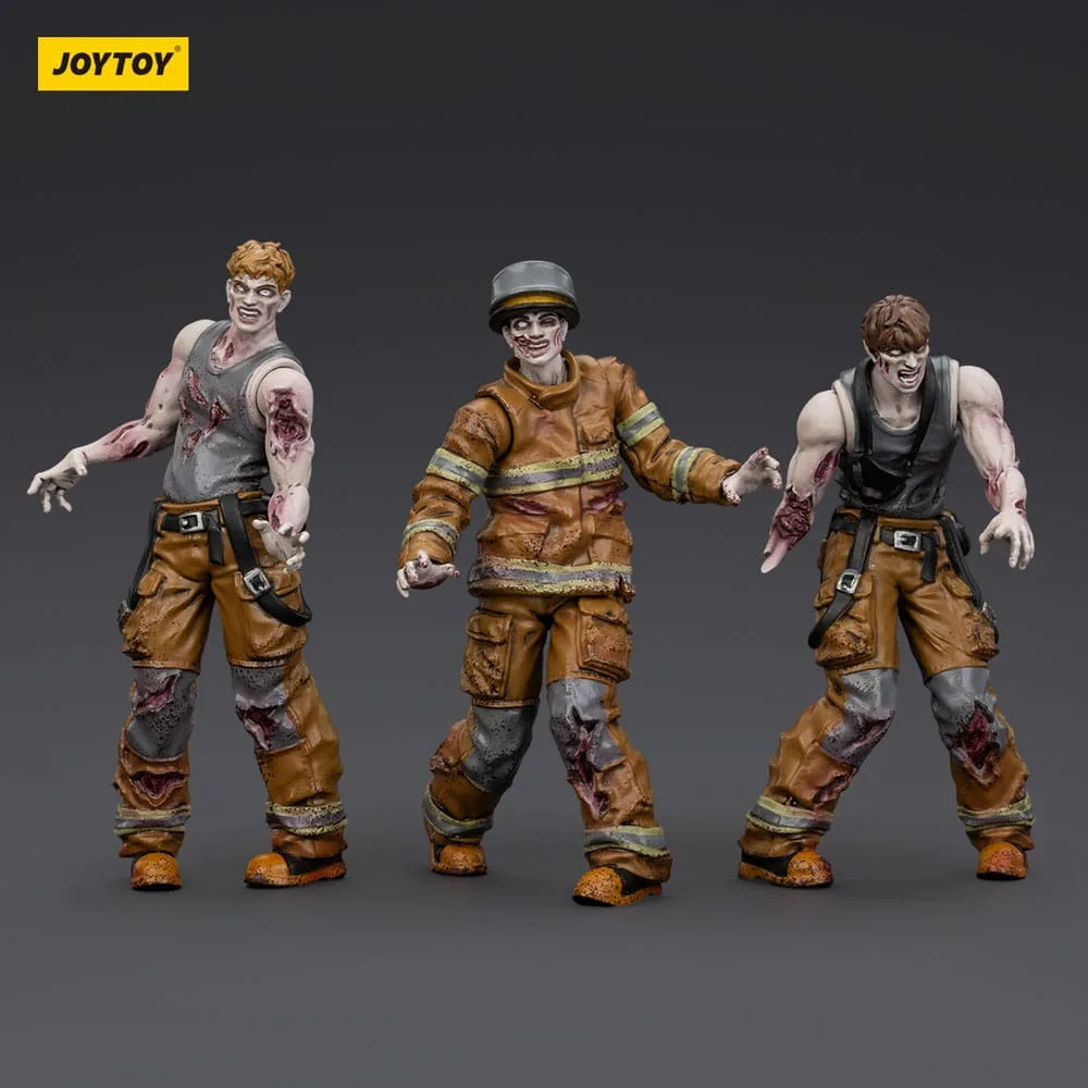Zombie Dark Source Actionfiguren-Set – 3 Feuerwehrleute 8 cm 3