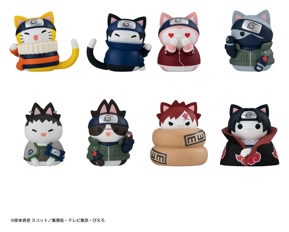 Naruto Mini Figure Display – Nyaruto Reboot 8 Blind Boxes 3 cm