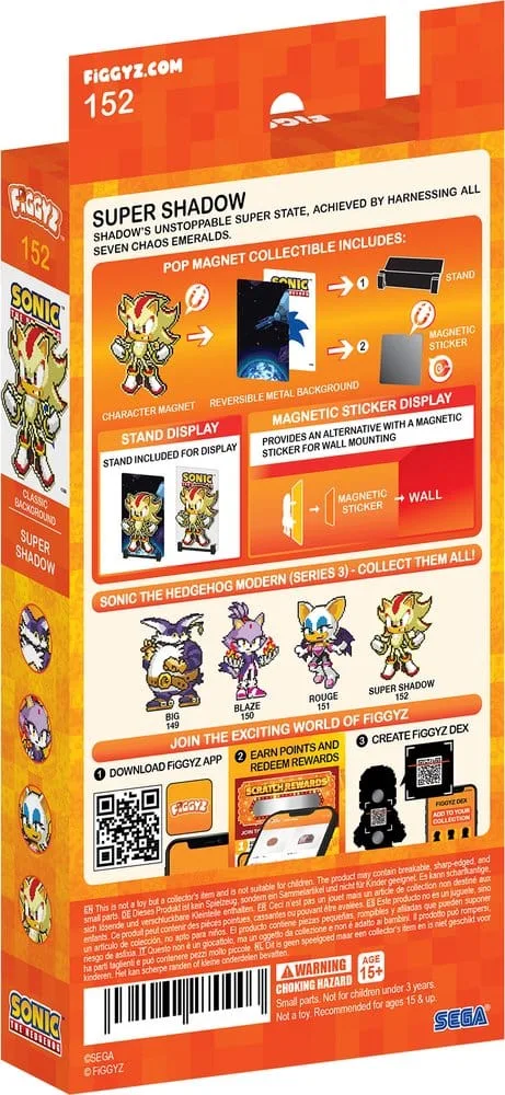 Sonic the Hedgehog Magnet – FiGGYZ Super Shadow 11 cm 3