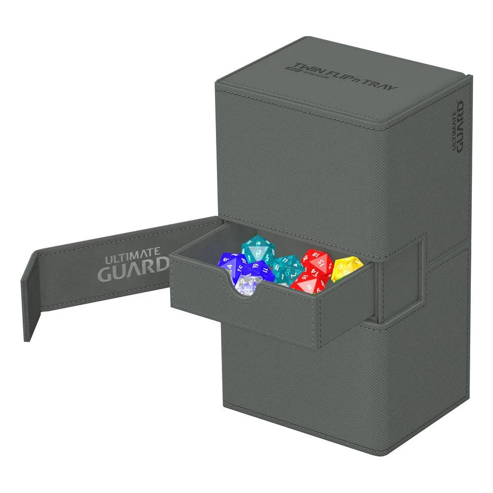 Ultimate Guard Deck Box – Twin Flip’n’Tray 200+ Xenoskin Grey 3