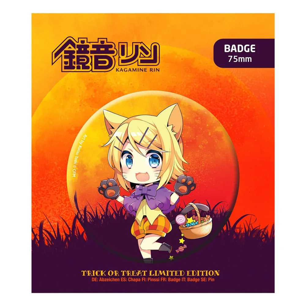 Hatsune Miku Pin Badge – Kagamine Rin Halloween Limited Edition 75 mm