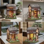 CuteBee Miniature House Model Kit – Kirishima Cha-an 19 x 14 cm 19