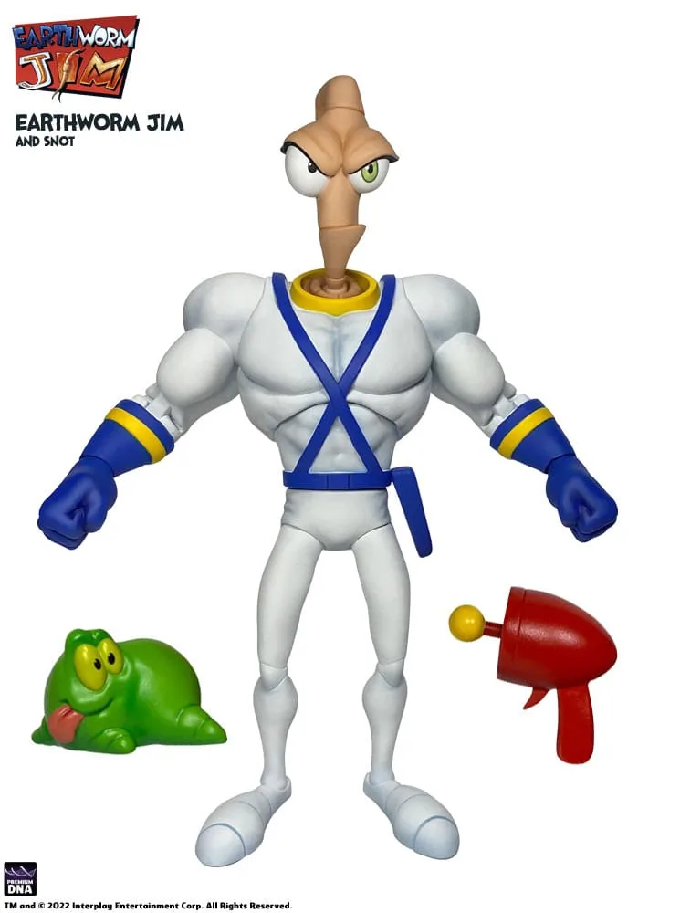 Earthworm Jim Action Figure – Wave 1 with Snot 15 cm