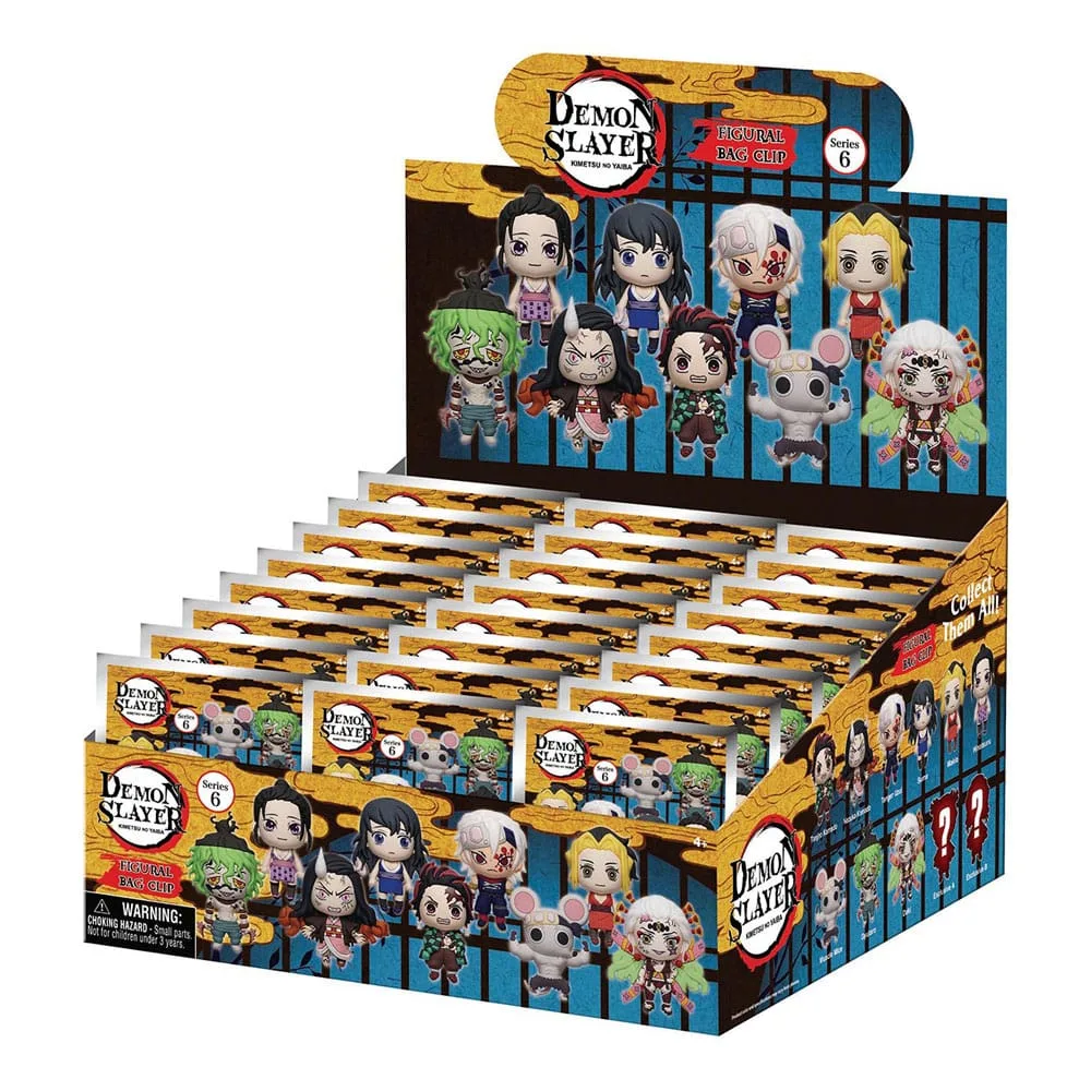 Demon Slayer 3D Bag Clips – Series 6 Display of 24 2