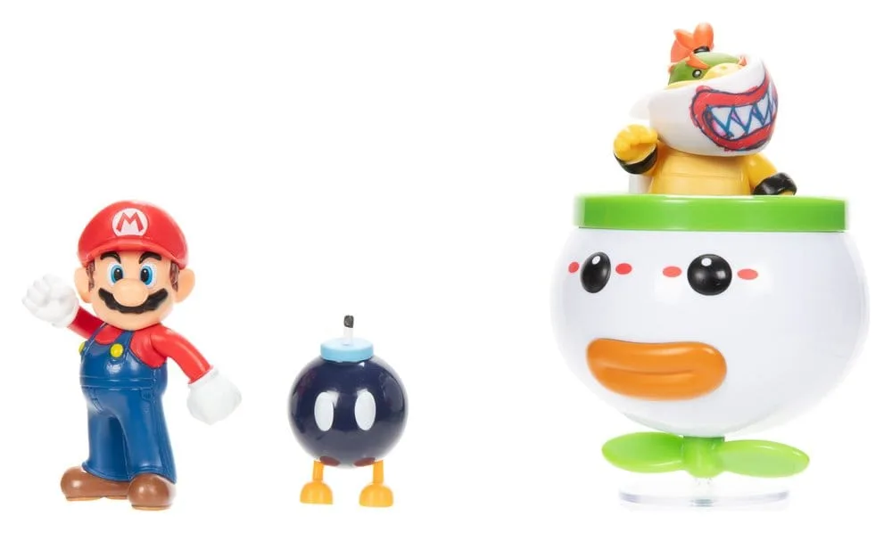 Super Mario Figure 2-Pack – Mario and Bowser Jr. Clown Car 6 cm 5