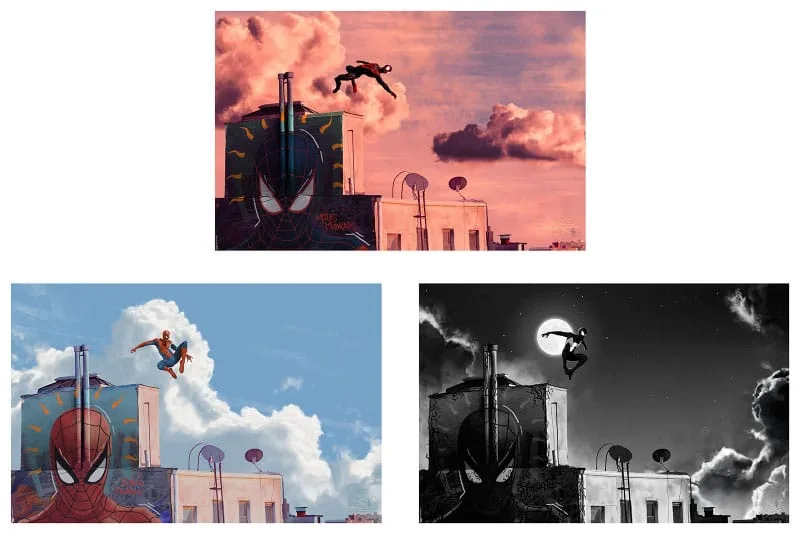 Marvel Art Print Set – Spider-Man Trio 30 x 46 cm Unframed