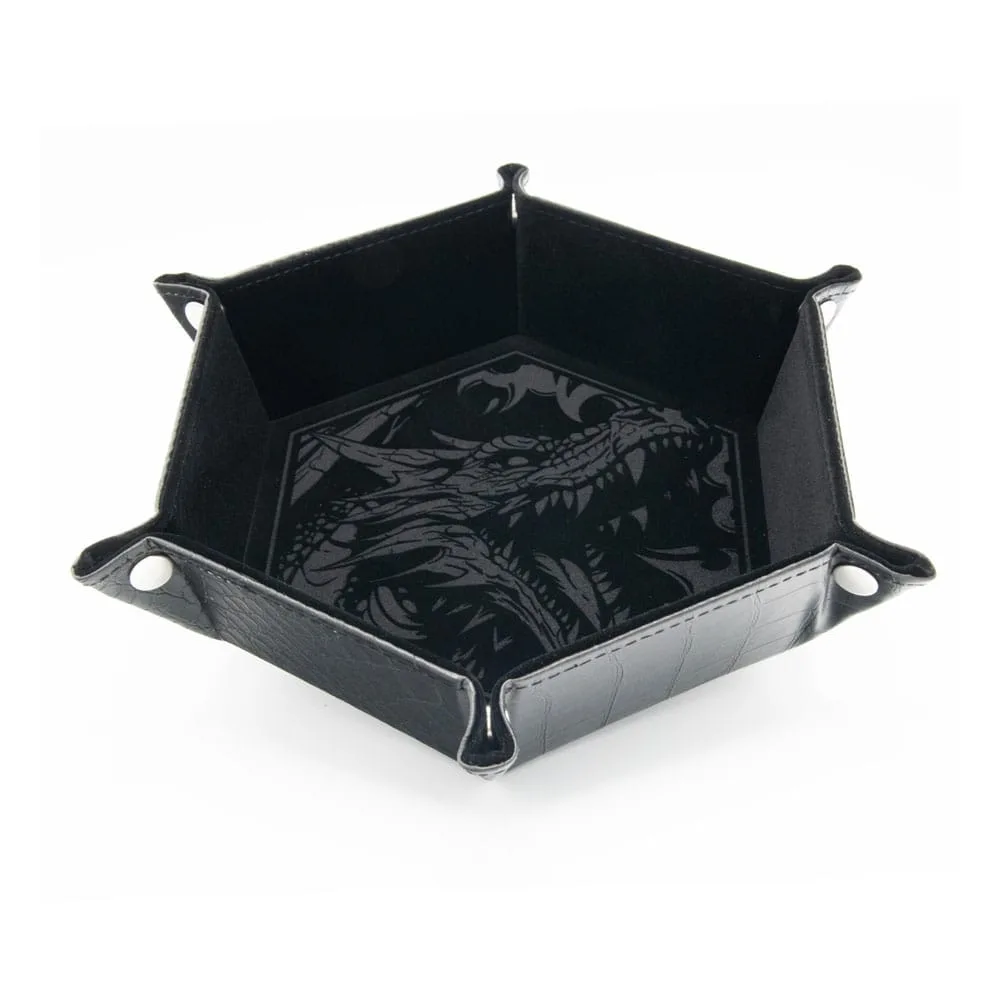 CritStones Folding Dice Tray – Black Dragon Skin Edition 27 cm