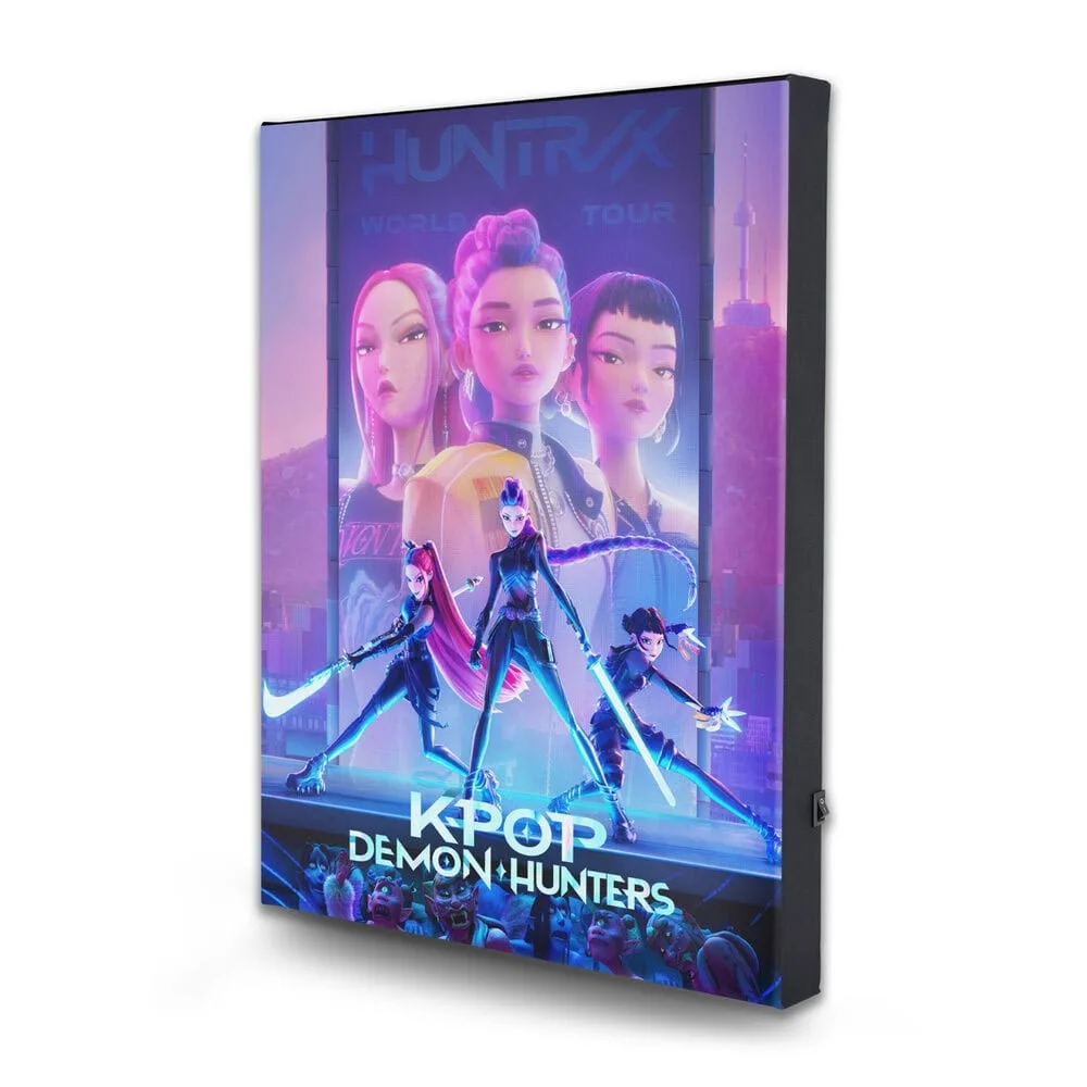 KPop Demon Hunters Canvas Print – LED Light 42 x 32 x 2 cm