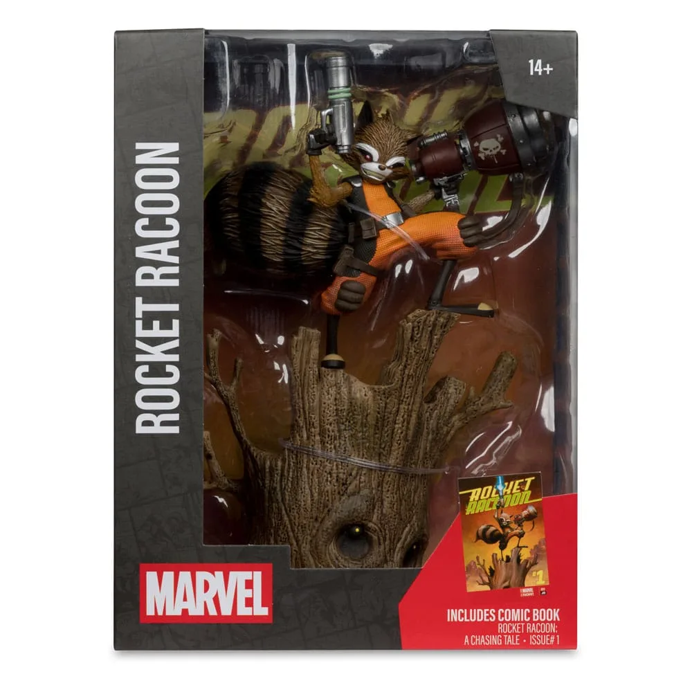 Marvel PVC Statue – Rocket Raccoon A Chasing Tale 1/6 Scale 18 cm 8