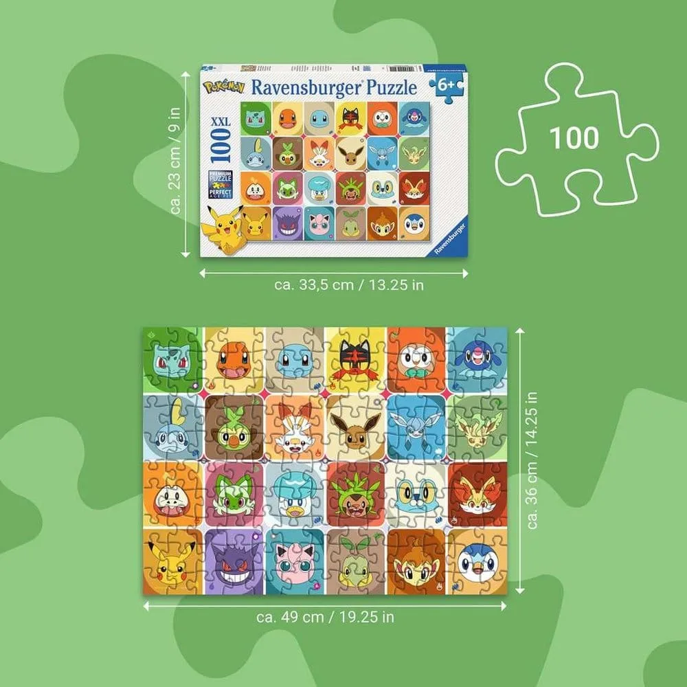 Pokémon Jigsaw Puzzle – Faces 100 XXL Pieces 49 x 36 cm 3