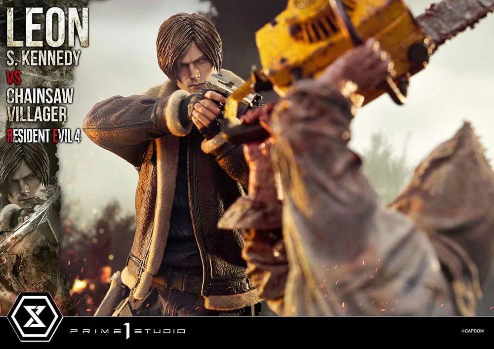 Resident Evil 4 Statue – Leon vs Chainsaw Villager Bonus 76 cm 8