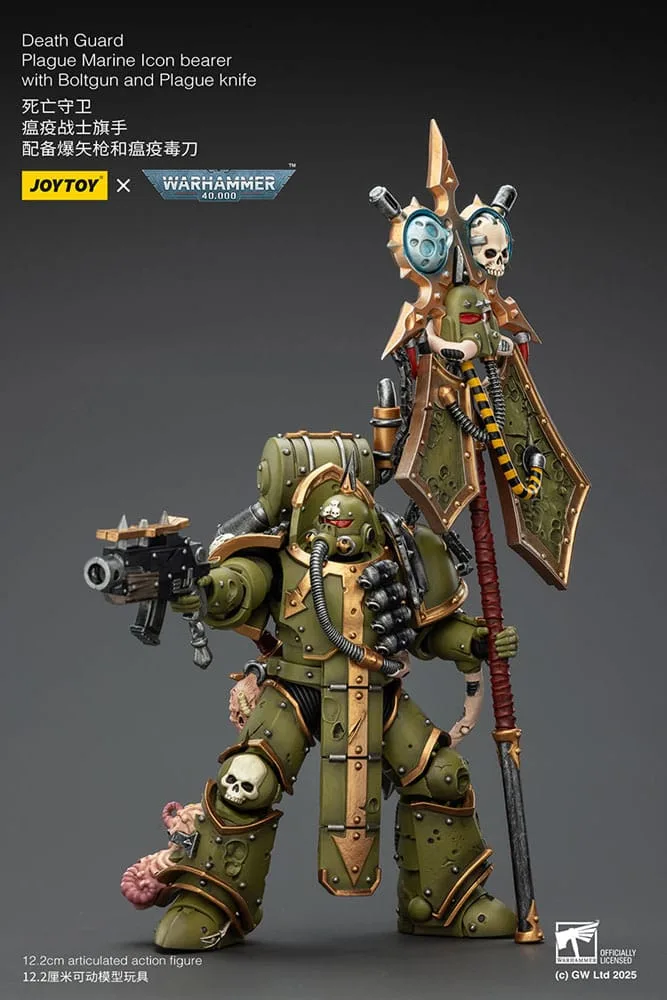 Warhammer 40,000 Action Figure – Plague Marine Icon Bearer 12 cm 4