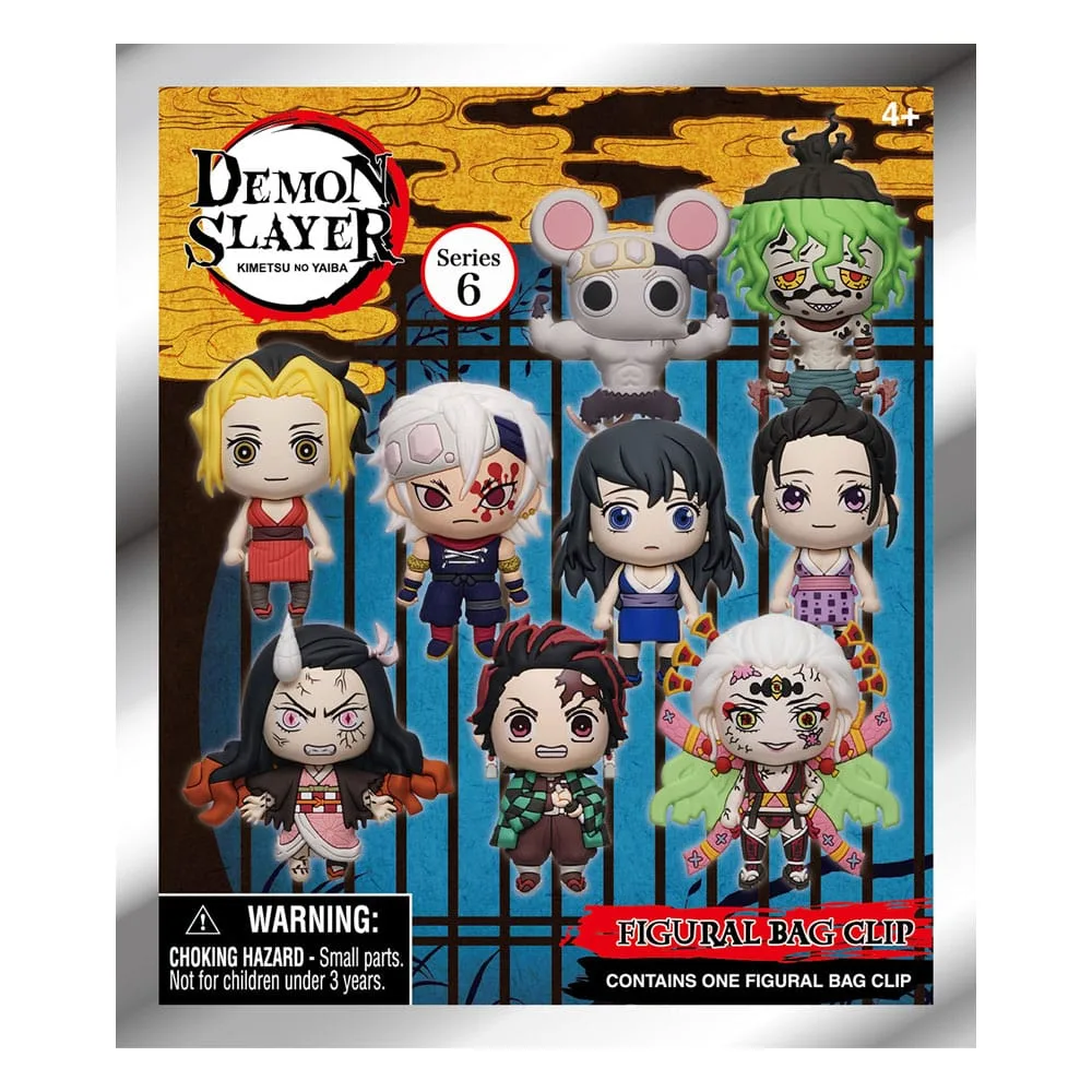 Demon Slayer 3D Bag Clips – Series 6 Display of 24 3