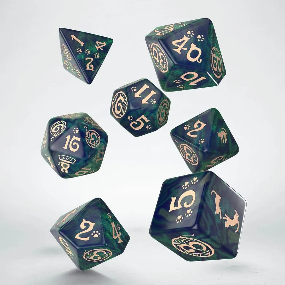 Cats Dice Set – Q Workshop Mittens 7 Pieces
