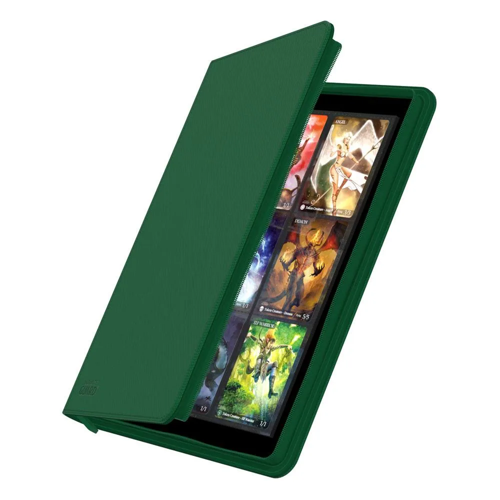 Ultimate Guard Card Binder – Green Zipfolio 360 18-Pocket Xenoskin 2