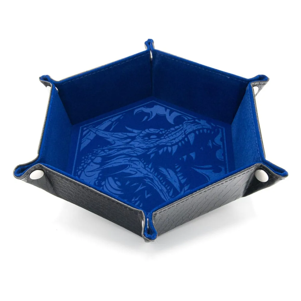 CritStones Folding Dice Tray – Blue Dragon Skin Edition