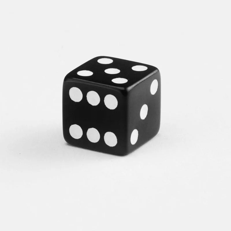 Q Workshop Dice Set – Black D6 Full Pack of 20 16 mm 2