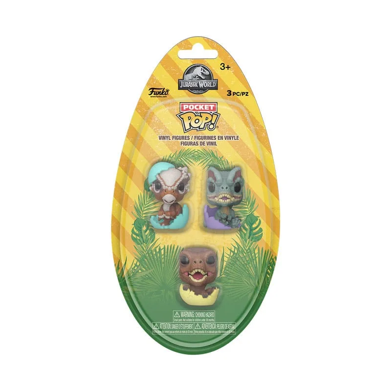 Jurassic Park Pocket Pop! Minifiguren – Easter Egg Dinos 3er-Set 4 cm 2